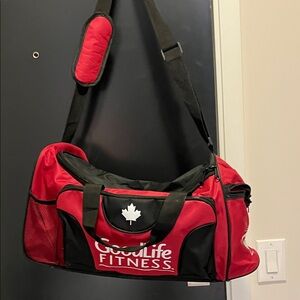 Red & Black Men's Gym Duffel Bag